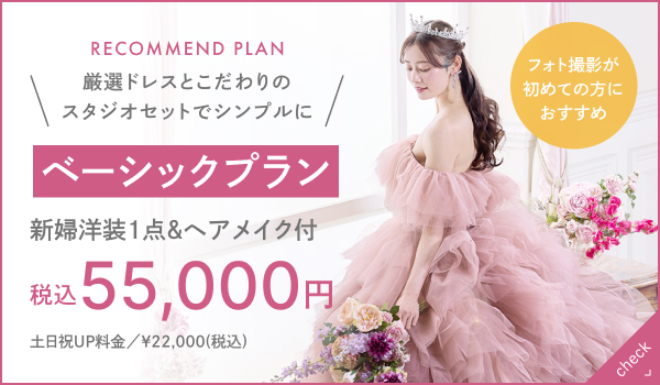 ベーシックプラン55000円でご案内中